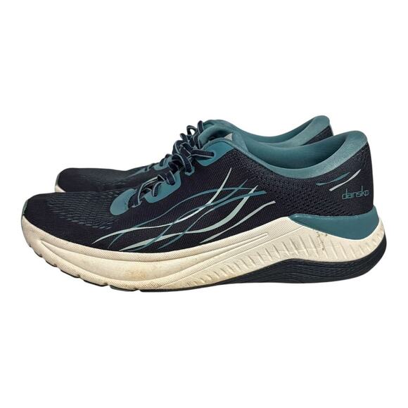 Dansko Pace Walking Running Sneakers Womens 9.5/10 Black Teal Comfort Mesh - Picture 3 of 8